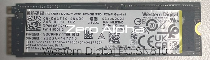 Western Digital PC SN810 SSD Data Recovery